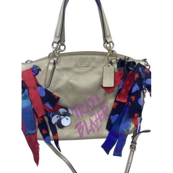 Coach w hand shoulder customized by me w applique - Picture 1 of 8